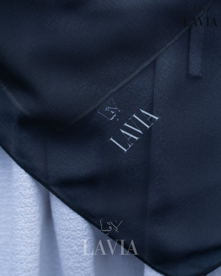 خمار ماليزي ناعم قماش جورجيت لون كحلي - Lavia