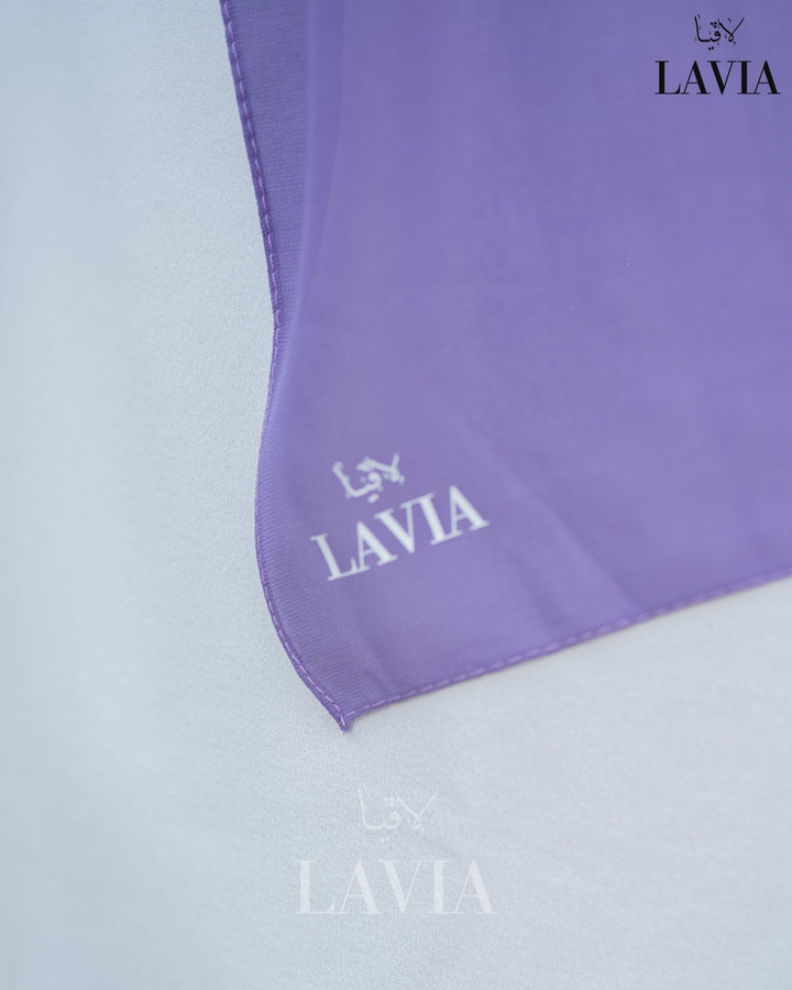 خمار ماليزي ناعم قماش جورجيت لون لاڤندر - Lavia