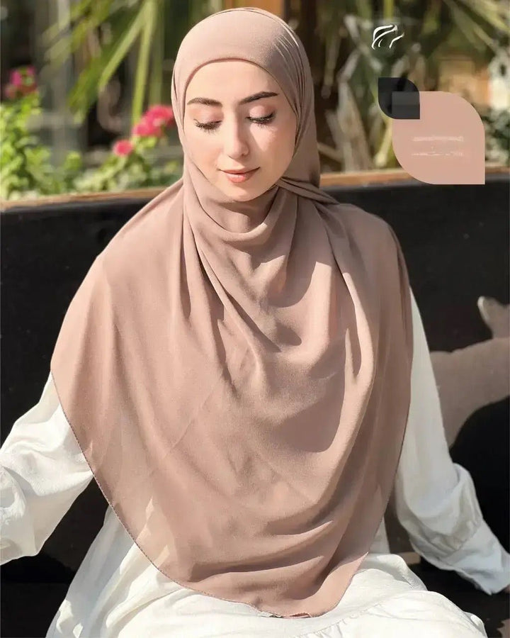خمار ماليزي ناعم قماش جورجيت طبي أعلى جودة نود - Lavia
