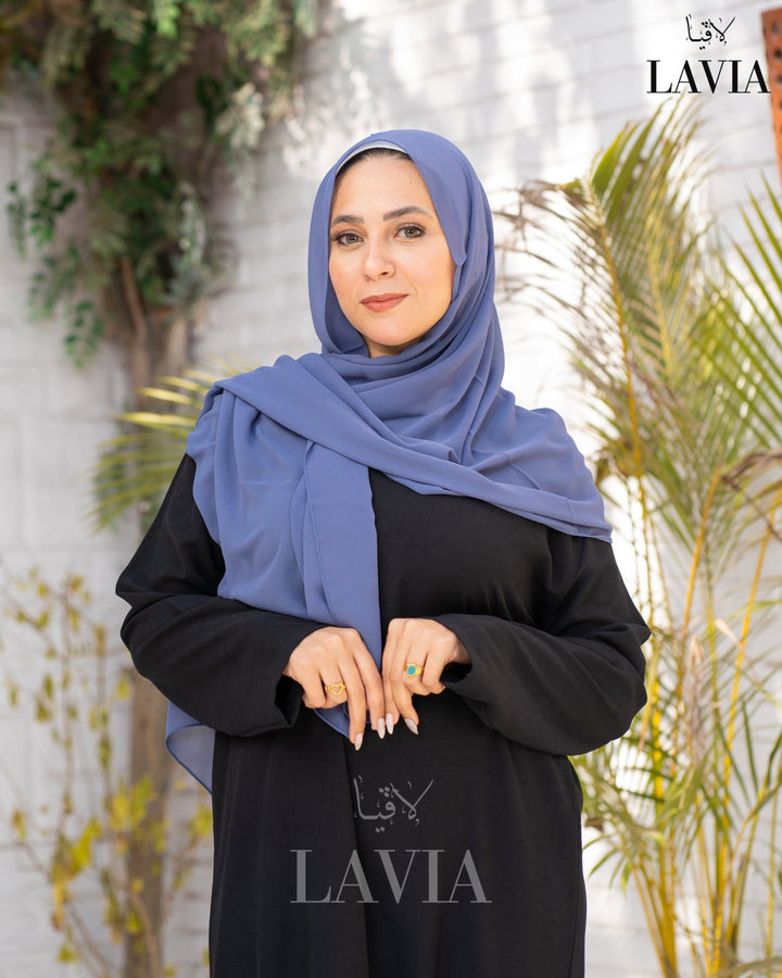 شال جورجيت لون ازرق باهت - Lavia