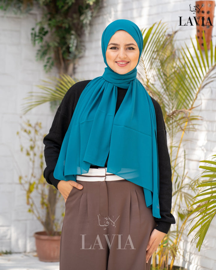 شال جورجيت لون توركيز - Lavia