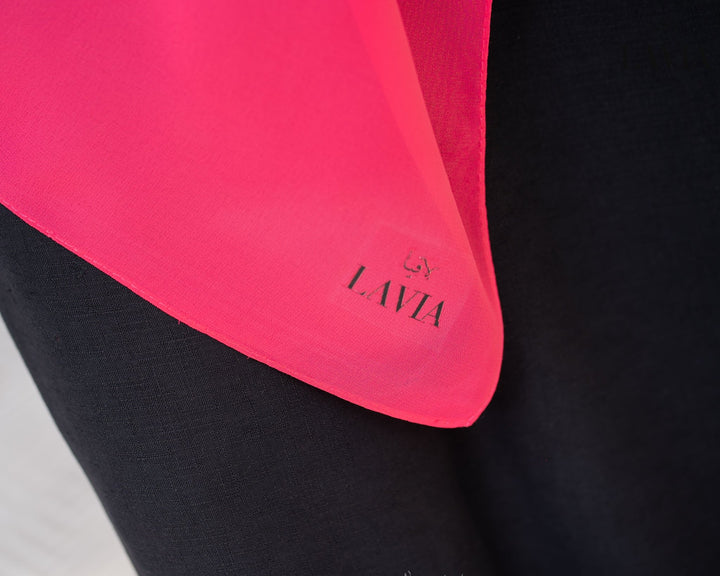 شال جورجيت مستطيل لون فوشي - Lavia