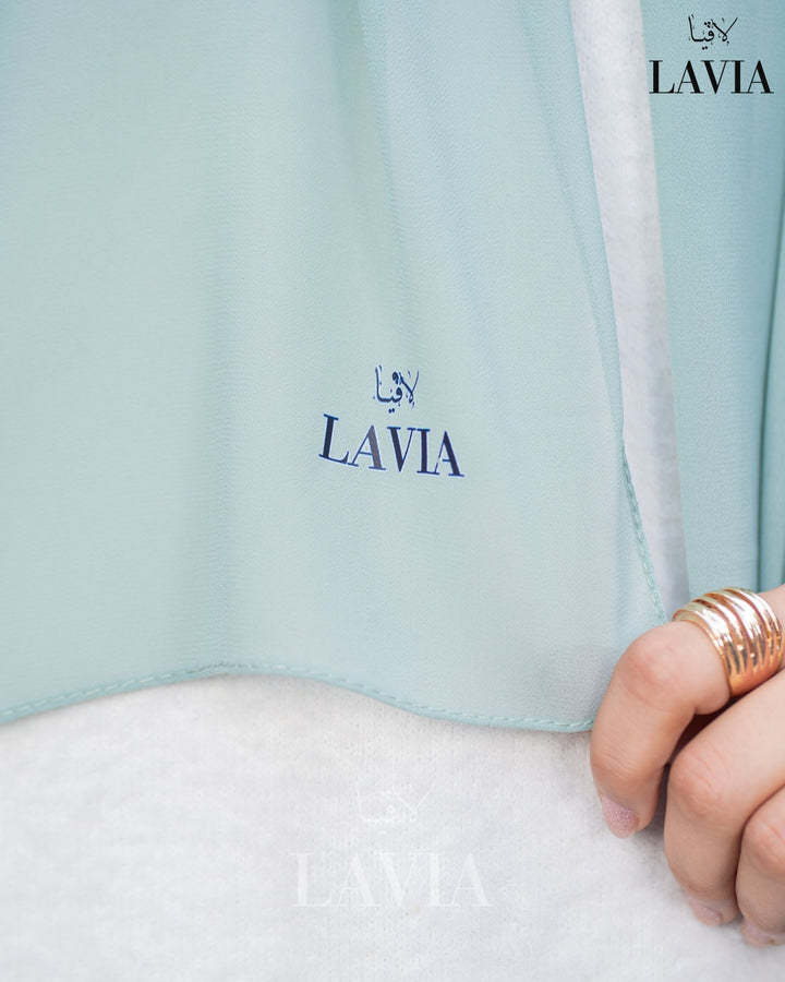 شال جورجيت مستطيل لون فستقي - Lavia