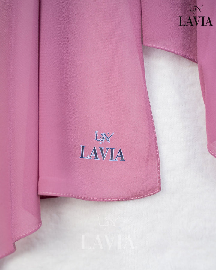 شال جورجيت مستطيل لون وردي - Lavia