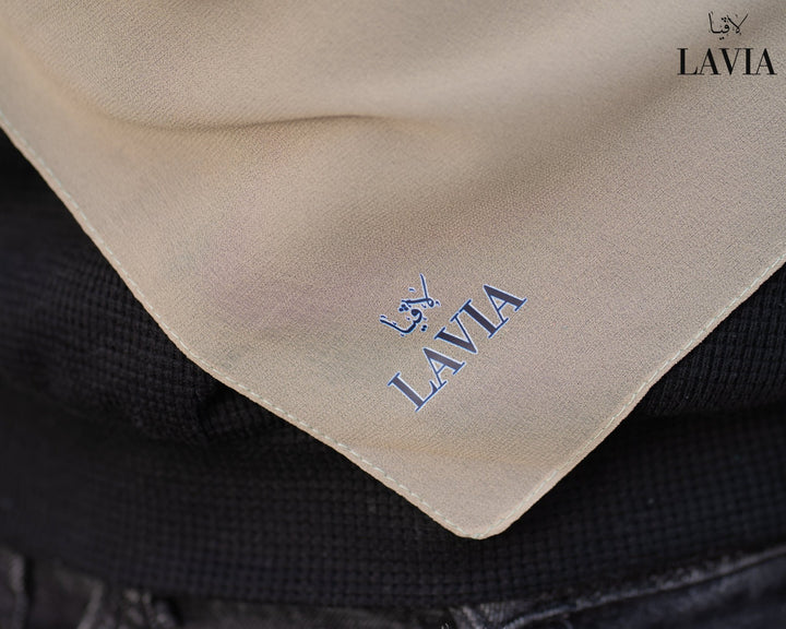شال جورجيت مستطيل لون طحيني - Lavia