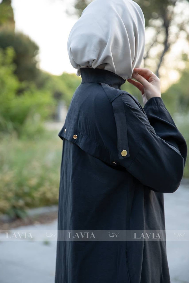 طقم جمانة (تونيكا وبنطلون) لون اسود - Lavia