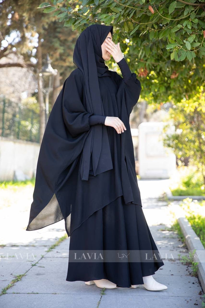 طقم تنورة الأميرات 👑 لون اسود - Lavia